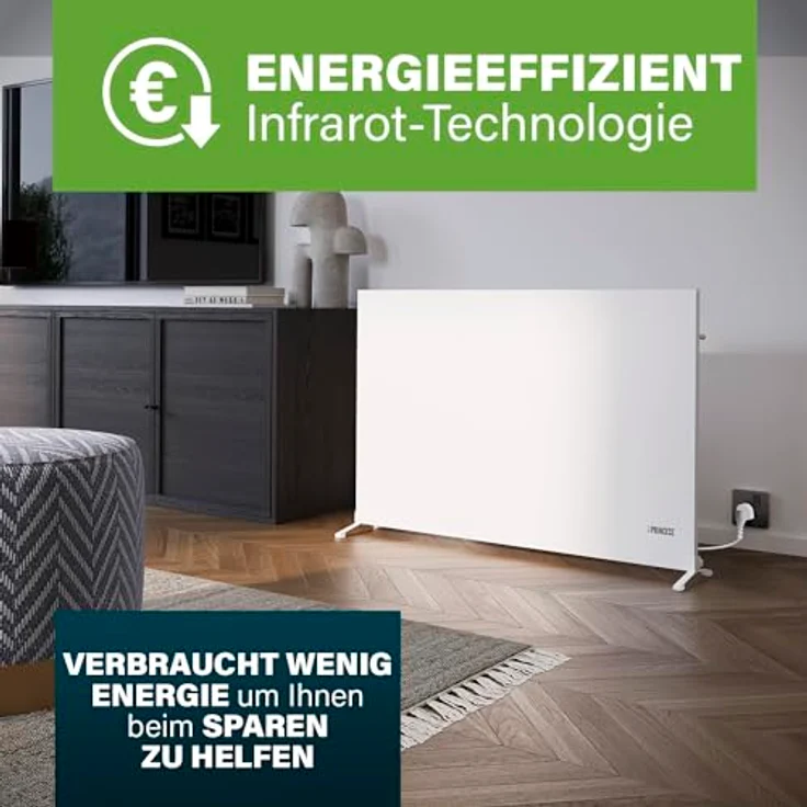 Princess Infrarot-Heizung Connected - 350 W - Programmierbar mit Thermostat - Kohlenstoffkristall-Platte – Bild 2