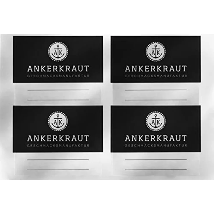 Ankerkraut Leeres Korkenglas, klein, Set mit 6 Etiketten und Deckelsiegel für Gewürze und Kräuter – Bild 4