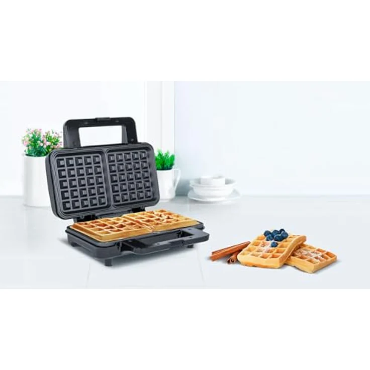 Teesa TSA3225 2 Waffeleisen, belgische Waffeln, schwarz – Bild 7