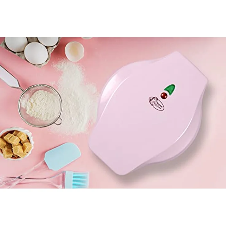 Bestron AAW700P Mini-Cookie-Maker, Tiere Cookie Maker, 700W, antihaftbeschichtet, Kabelaufwicklung, Kunststoff, Metall, rosa – Bild 4