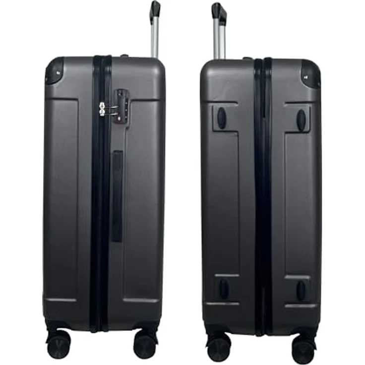 MTB Koffer Reisekoffer ABS Trolley 4 Zwillingsrollen M/L/XL oder Set, hochwertige Hartschale, 360° Rollen-System, STARKE TRAGEGERIFFE, integriertes Zahlenschloss, stapelbare Größen, verschiedene Farben – Bild 2