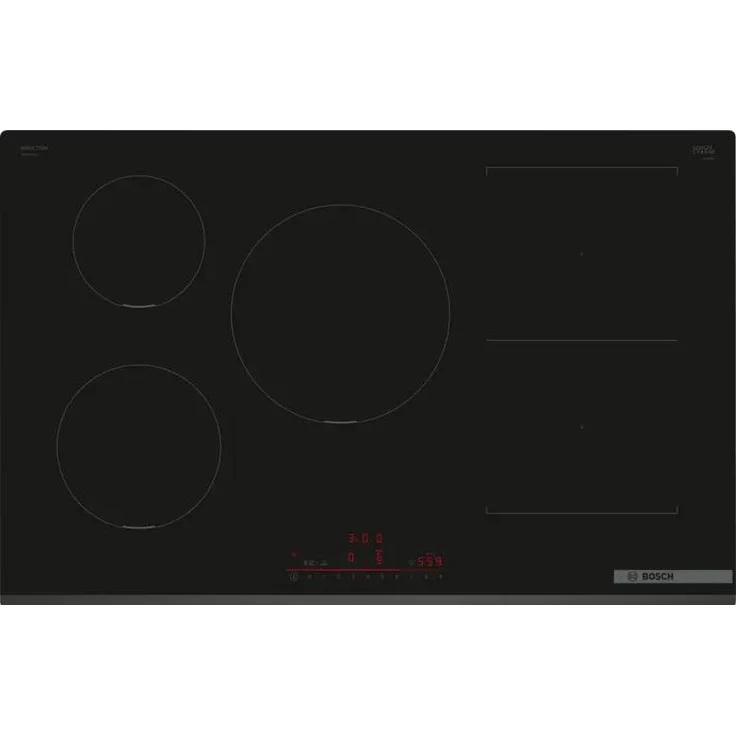 Bosch Hausgeräte PVW831HB1E, Induktionskochfeld, 80 cm, schwarz, mit Home Connect, PowerBoost-Funktion und Kindersicherung