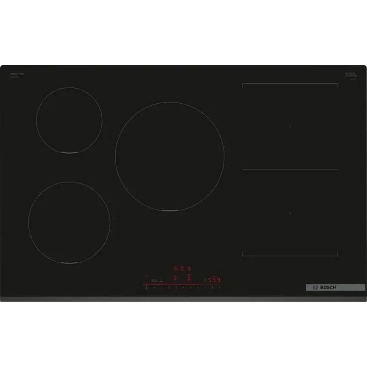 Bosch Hausgeräte PVW831HB1E, Induktionskochfeld, 80 cm, schwarz, mit Home Connect, PowerBoost-Funktion und Kindersicherung