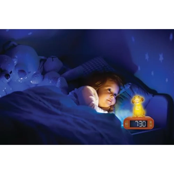 Lexibook Simba Nachtlicht-Wecker, Alarm Clock mit Geräuschen und LCD-Hintergrundbeleuchtung, RL800AN – Bild 3