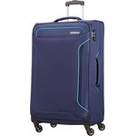 American Tourister Holiday Heat Spinner 79.5 cm, 3.8 KG, 108 L, Navy Blue - Gut organisierter Innenraum, Kontrastfarbige Nähte, integriertes TSA-Zahlenschloss