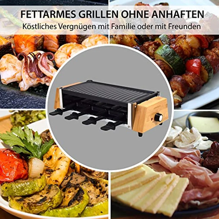 Syntrox Germany Chef-Grill RAC-1200W_Murten Raclette, 1200 Watt – Bild 3