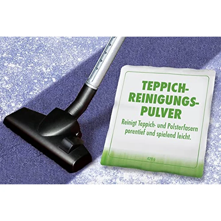 Maximex Teppich-Reinigungspulver 3er Set - 3er Set, für Teppiche und Polster, Chemische Zusammensetzung, 23.5 x 4 x 21.5 cm, Weiß – Bild 3