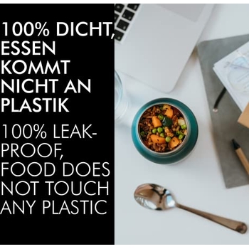 Gigmeta Thermobehälter 1200ml - Essen Warmhalten Bis Zu 12 Stunden Mit Löffel