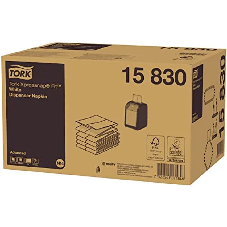 TORK 15830 Xpressnap Fit Servietten für Xpressnap Fit Handtuchspender - Spenderserviette - Weiß – Bild 4