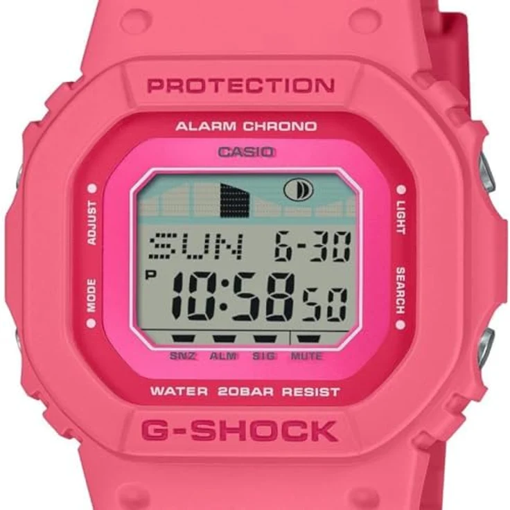 Casio G-Shock GLX-S5610-4ER, Rosa G-Lide Armbanduhr mit Gezeitengrafiken und Mondphasen, biologisch basiertes Harz – Bild 8