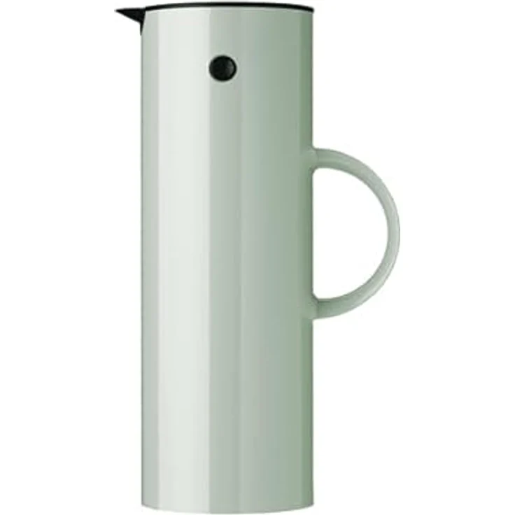 Stelton Isolierkanne EM77 - Doppelwandige Isolierkanne für heiße/kalte Getränke - Tee- & Kaffeekanne mit Glaseinsatz, Magnetverschluss, Schraubdeckel, Vintage-Design - 1 Liter, Minty Moss – Bild 1