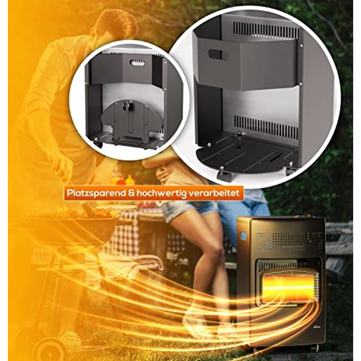 TroniTechnik® Heizgerät Gasheizofen Gasheizgerät Gasheizer Keramik Gasofen Gasstrahler 4200 Watt (Energieklasse A) für Gasflasche Propangas Heizer, Heizung inkl. Gasdruckregler mobil energiesparend – Bild 5