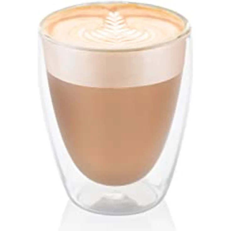 ETA 2x 240ml Cappuccino Set, doppelwandige Gläser aus transparentem Borosilikatglas für intensiven Kaffeegenuss – Bild 2