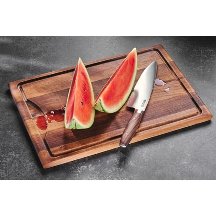 GEFU Schneidebrett ENNO, Walnussholz, Saftrille, klingenschonend – Bild 5