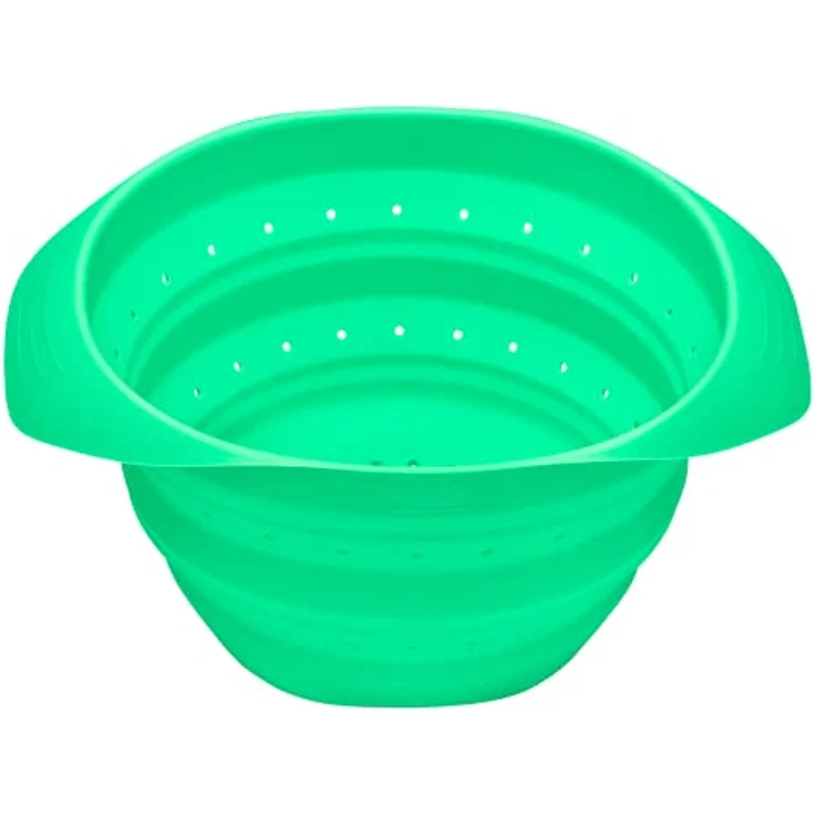 Lurch 210285 Faltsieb 2l, Silikon UV ProTech in Peppermint, faltbar, hitzebeständig bis 240°C, spülmaschinengeeignet, perfekt für Camping und Outdoor-Küchen – Bild 1