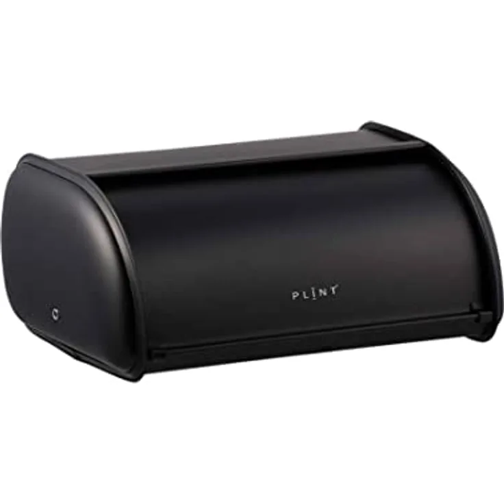 PLINT Bread Box mit Edelstahl Körper Metall Home Storage Bin For Kitchen Counter, Extra Large Bread Bin with Sliding Mitglied, Bread Box Holder with Mitglied, Bakery Storage Container, Black Color