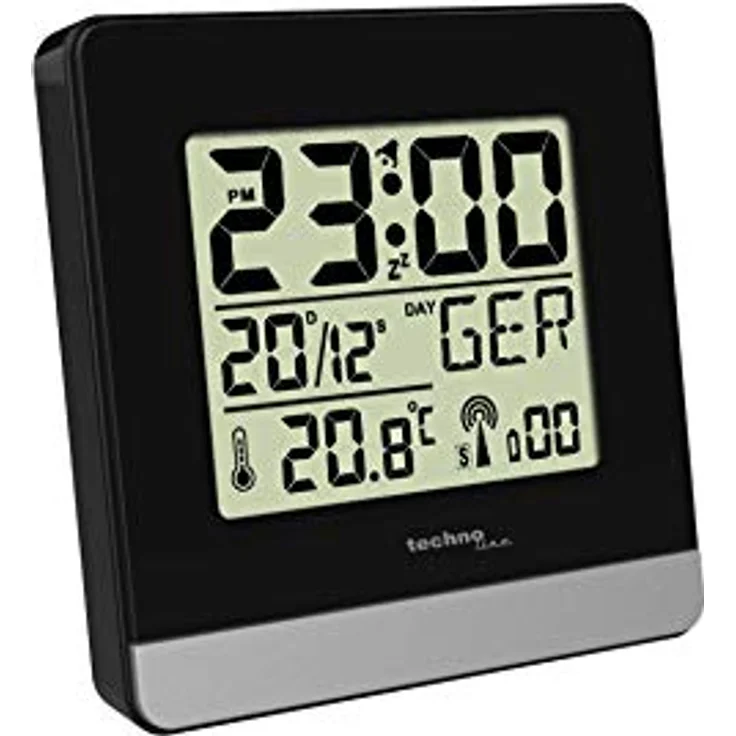 Technoline Funkwecker WT 260, DCF-77 Funkuhr mit Alarmfunktion, Schwarz – Bild 2
