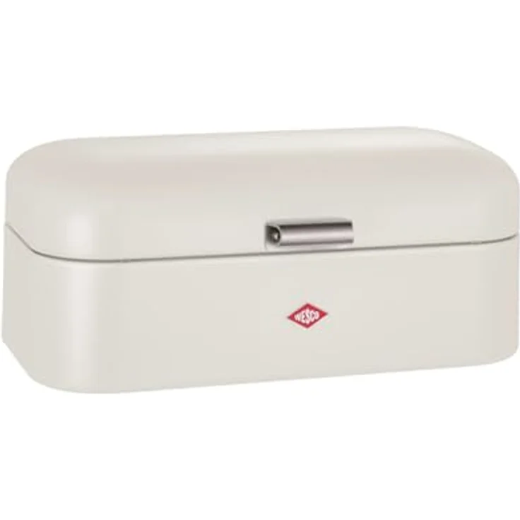 WESCO Grandy Brotkasten, sand matt, pulverbeschichtetes Stahlblech, Lüftungslöcher, stabiler Handgriff – Bild 1