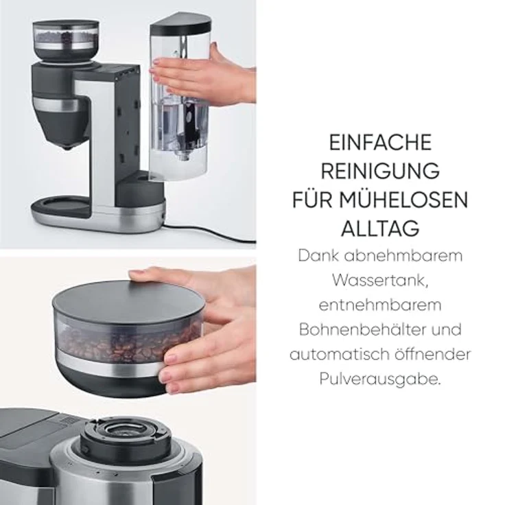 Severin KA 9695, Vollautomatische Filterkaffeemaschine mit isolierter Kaffeekanne, Schwarz – Bild 5
