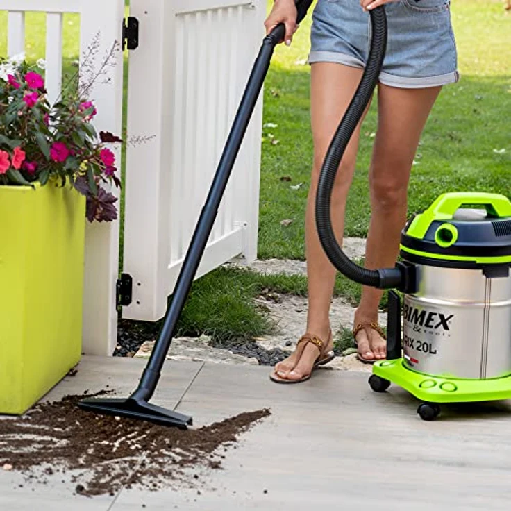RIBIMEX Cenetris PRCEN010IT, 4-in-1 Absaugerbehälter für Asche, Feststoffe und Flüssigkeiten, 1200 W, 20 L, grün und schwarz, mit Gebläsefunktion und kompletten Zubehör – Bild 2
