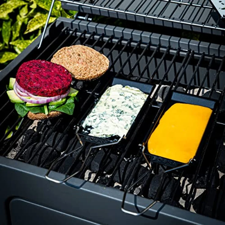 Boska Cheese Barbeclette Explore Raclette für den Grill, zum Grillen von Käse, Antihaftbeschichtung, Anthrazit, ca. 17 cm, 852032 – Bild 6