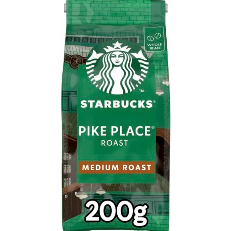 Starbucks Pike Place Kaffee, 6er Set, Medium Roast, Röstkaffee, Sanft, Schoko-Note, Ganze Bohnen, 6 x 200g – Bild 3