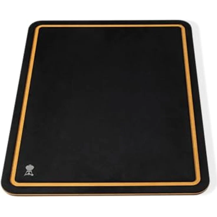 Weber Works - Schneidebrett (48 x 36cm), Zweiseitiges Schneidebrett zum Zubereiten und Servieren, mit Saftrillen, spülmaschinenfest - Braun/Schwarz (3400127) – Bild 2