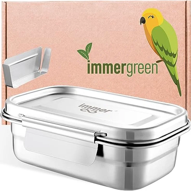 immer Edelstahl Brotdose - Nachhaltige Bento Lunchbox, auslaufsicher, plastikfrei, leicht zu reinigen und perfekt für Unterwegs (1200, EasyLock) – Bild 2
