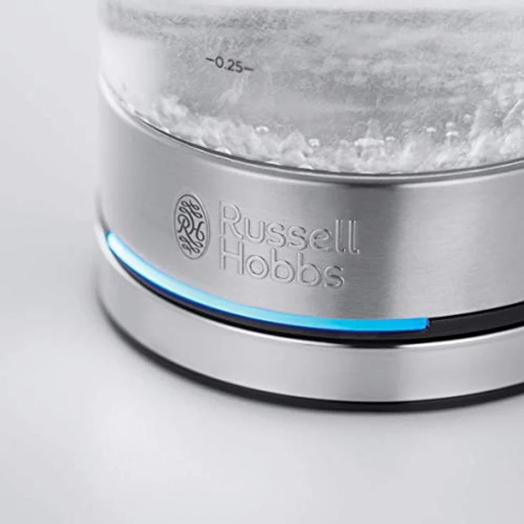Russell Hobbs Mini-Glas-Wasserkocher Compact, 0,8l, 2200W, LED Beleuchtung, Kalkfilter, optimierte Ausgusstülle, platzsparend, kleiner Reisewasserkocher, kompakter Teekocher 24191-70 – Bild 5