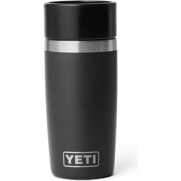 YETI Rambler 12 oz (355 ml) Travel Bottle, auslaufsichere Edelstahl-Thermoflasche mit Commuter-Deckel, vakuumisoliert – Schwarz