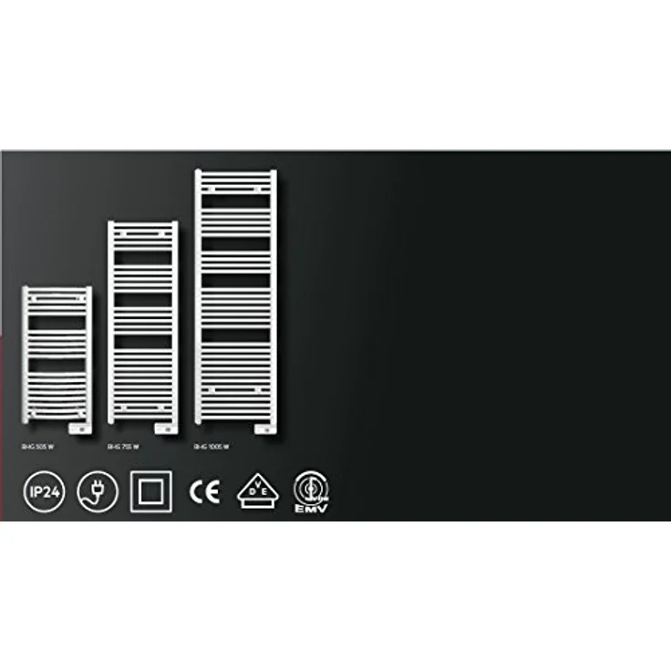 AEG Haustechnik BHG 505 W, Handtuch-Heizkörper in Weiss, elektronischer Temperaturregler, Boost-Funktion – Bild 5