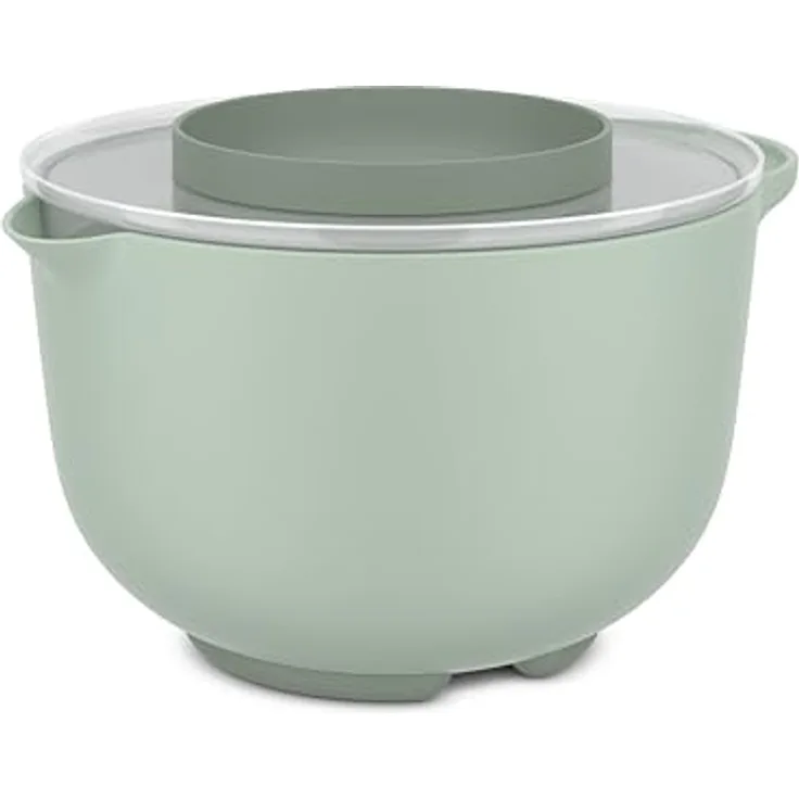 Mepal Rührschüssel mit Deckel Chef it - Anti-Rutsch Boden - Mikrowellen- und Spülmaschinengeeignet - Fassungsvermögen 3000 ml - Nordic sage