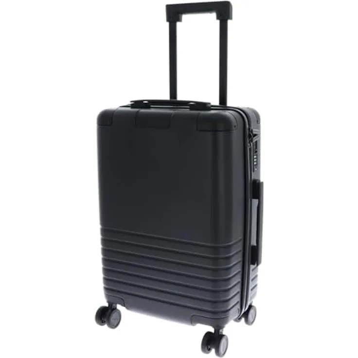 Kapten & Son Heathrow Kabinentrolley, 4 Rollen, 55 cm, Schwarz, 100% Polycarbonat
