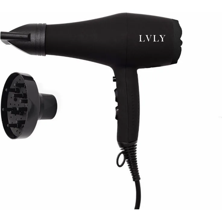 LVLY Haartrockner Haarföhn, 2200,00 W, inkl. Stylingdüse, Diffusor & Haarbürste - 3 Modi, Hair Dryer