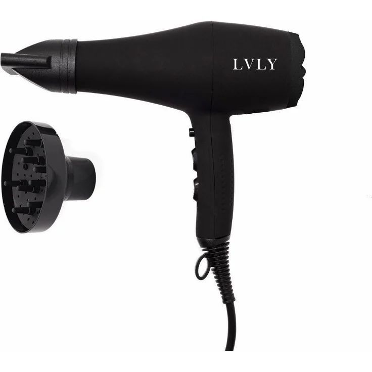 LVLY Haartrockner Haarföhn, 2200,00 W, inkl. Stylingdüse, Diffusor & Haarbürste - 3 Modi, Hair Dryer