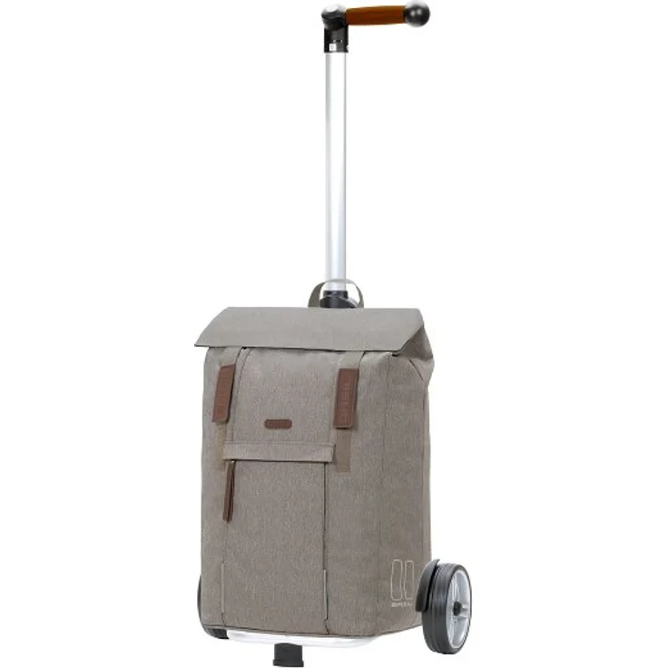 Andersen Shopper Unus Shopper Basil City, Einkaufstrolley 57 cm, grau, aus 100% Polyester, 35 x 25 cm