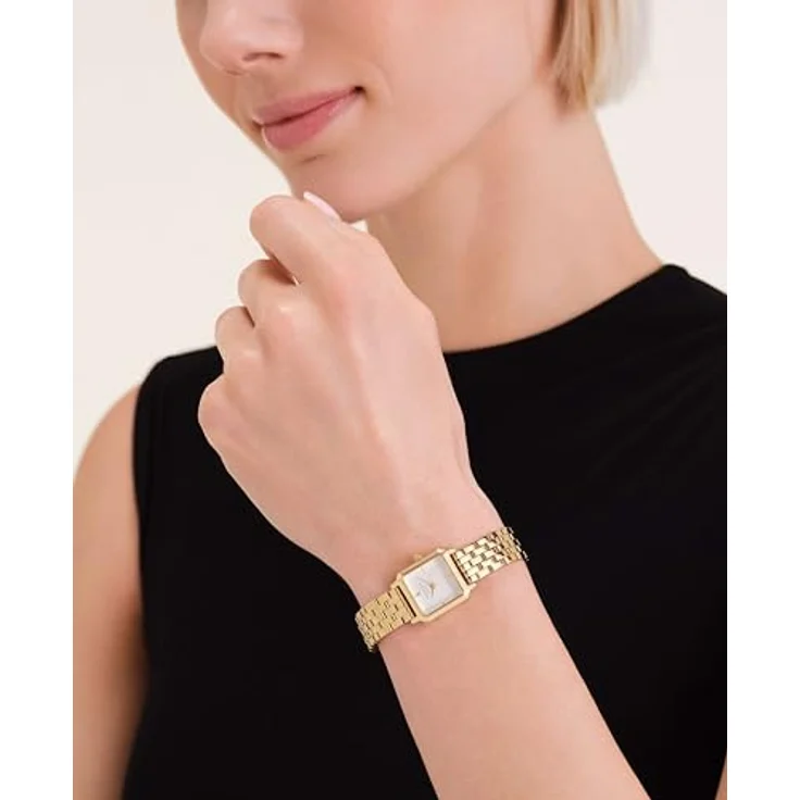 Rosefield Boxelle White Gold, Armbanduhr für Damen, wasserdicht bis 3 ATM, elegantes Design – Bild 2