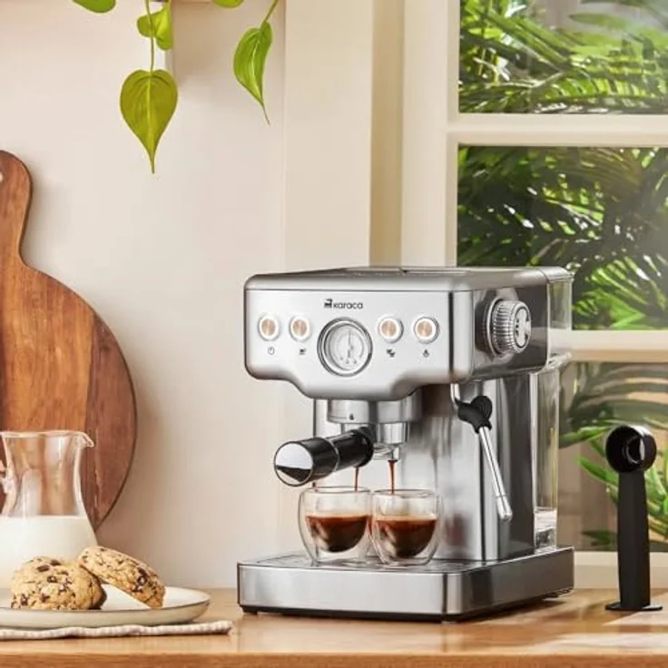 Karaca Espressomaschine Karaca Coffee Art 1353, 20 Bar Druk, 1350W Kräftige Verwarmers, 1.8L Inox - Preisvergleich – Bild 5