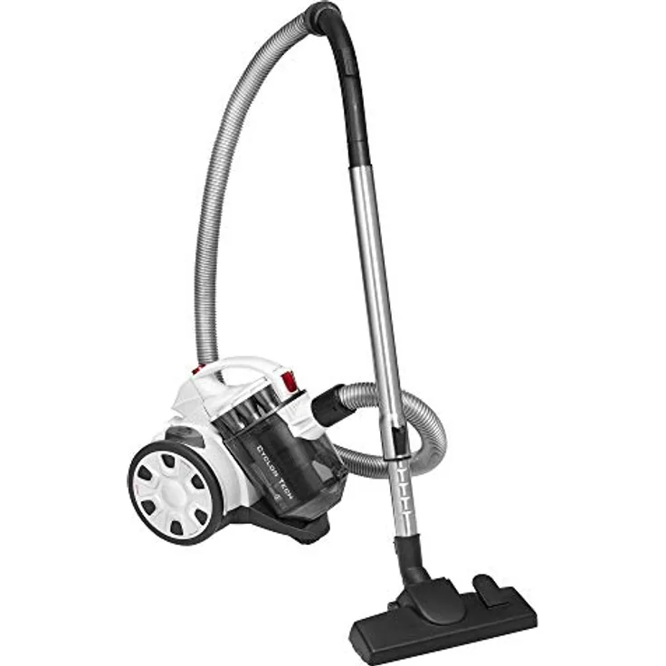 ProfiCare® Staubsauger Beutellos für Parkett, Teppich, Fliesen, 700 Watt Bodenstaubsauger mit HEPA-Filter, Staubsauger ohne Beutel inkl. 3 Bürsten und 4-Fach Mikrofiltersystem, PC-BS 3110, Weiß/Titan