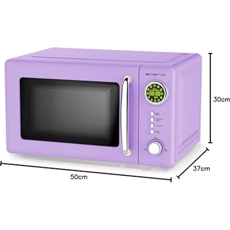 Emerio MW-112141.4 Retro Design, Mikrowelle, Standgerät, 20 Liter Garraum, 700 Watt, lila – Bild 5