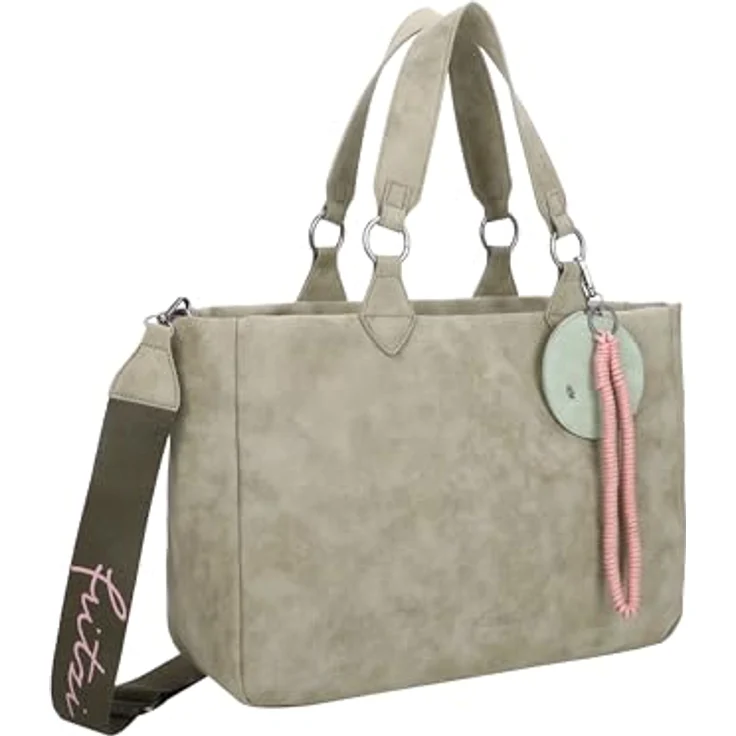 Fritzi aus Preußen Izzy Vintage Shopper Tasche, 42 cm, oliv, 100% Polyurethan – Bild 4