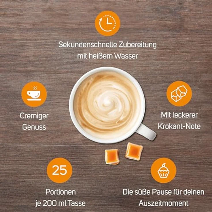 Krüger Caramel-Krokant Cappuccino, mit feiner Caramel-Note 500g – Bild 4