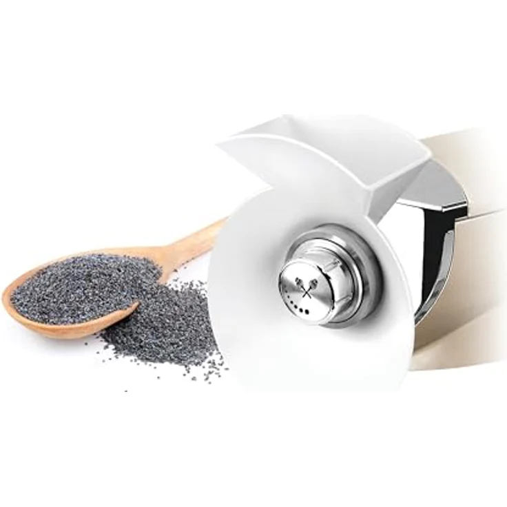 ETA Mohnmühle für Küchenmaschinen, Edelstahl-Mahlsteine, 150 g Volumen, einstellbarer Mahlgrad, leicht zu reinigen, kompatibel mit Gratus, Gustus, Mezo & mehr – Bild 1