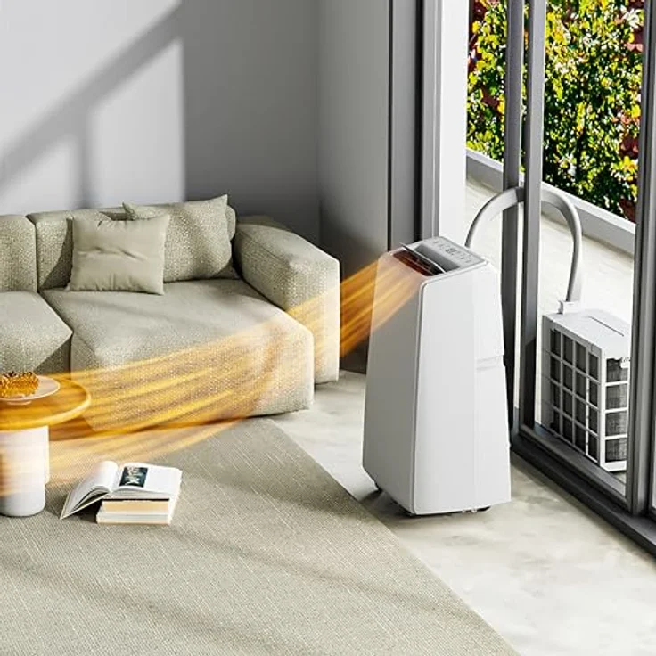FM SOLAR Mobile Klimaanlage mit WiFi, 12.000 BTU, Heizung, für Räume bis 42 m², weiß – Bild 7