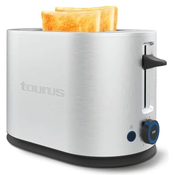 Taurus Mytoast Legend Toaster, 1000 W, Edelstahl, extra großer Schlitz, 260 x 42 mm, 7 Bräunungsstufen, Auftau-, Aufwärm- und Abbrechfunktionen, herausnehmbare Krümelschublade – Bild 1