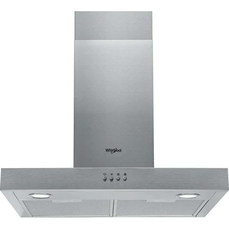 Whirlpool AKR 558/3 IX, Wandmontierte Dunstabzugshaube aus Edelstahl mit 428 m³/h Absaugleistung, mechanischer Steuerung und integrierter LED-Beleuchtung