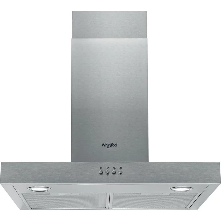 Whirlpool AKR 558/3 IX, Wandmontierte Dunstabzugshaube aus Edelstahl mit 428 m³/h Absaugleistung, mechanischer Steuerung und integrierter LED-Beleuchtung