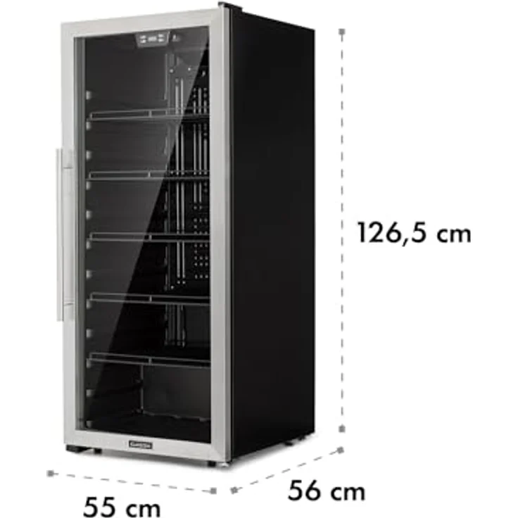 Klarstein Getränkekühlschrank HEA8-Beersafe-242-ss 10045901, Bier Hausbar Mini Fridge, Edelstahl, 242 Liter Kapazität - Preisvergleich – Bild 4