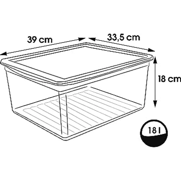 keeeper Aufbewahrungsbox mit Air Control System, 39 x 33,5 x 18 cm, 18 l, Bea, Transparent – Bild 2