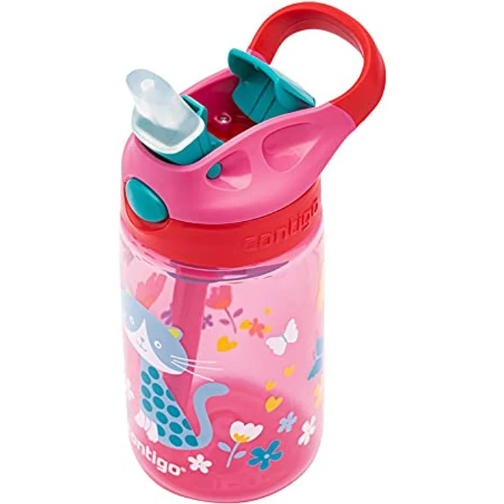 Contigo Gizmo Flip Trinkflasche 420 ml Cherry with Cat – Bild 3
